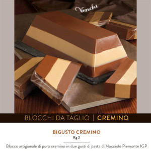 2 Kg Blocco di Cremino Bigusto da Taglio Cioccolato VENCHI [1900111f]