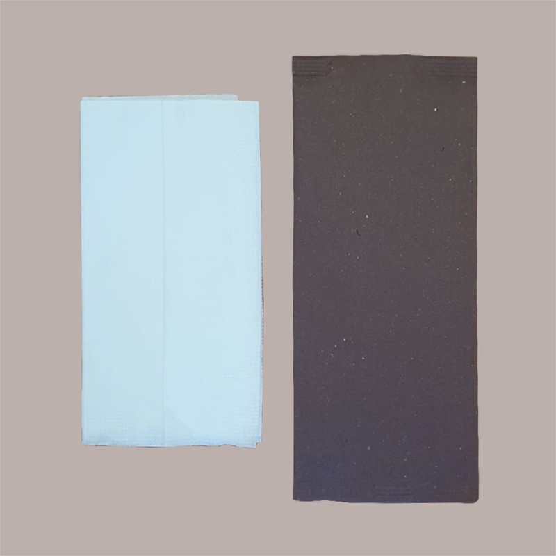 125 Pezzi Buste Portaposate Carta Paglia Grigio Tovagliolo 40x40 [b8a74165]