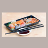 50 Pz Contenitore Nero Pet Sushi Sashimi + Coperchio 168x93H50 [227ac7ce]