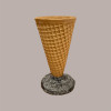 Cono Gelato Gigante Getta Carte Cestino in Vetroresina Base + Testa H164cm [1c73c414]