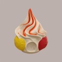 Cono Gelato Gigante Getta Carte Cestino in Vetroresina Base + Testa H164cm [88d4457c]