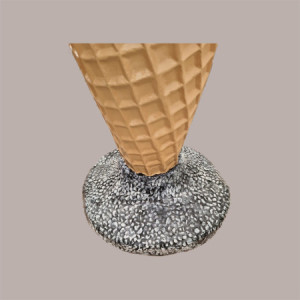 Cono Gelato Gigante Getta Carte Cestino in Vetroresina Base + Testa H164cm [77180103]