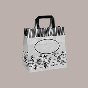 Borsa Shoppers Carta per Vaschette Gelato Grafica Black&White 26+17H27cm - 200 pezzi - [2fb1ebb8]