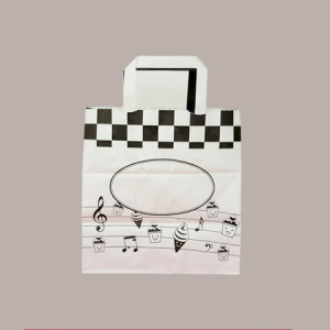 Borsa Shoppers Carta per Vaschette Gelato Grafica Black&White 26+17H27cm - 200 pezzi - [f46fb4f5]