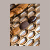 Scatola Porta Cioccolatini Dolce Cornice in Carta Avana Ecolife + Inserto Oro 13x27H3cm - 10 pezzi - [38faf521]