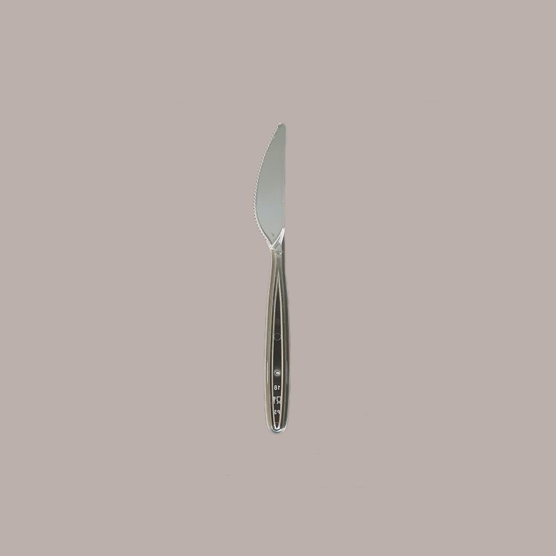 50 Pz Coltelli Rigidi Trasparenti Monouso Posate in PS cm19 [ffe49738]