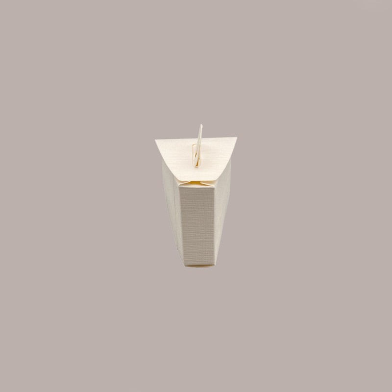 20 Pz Bauletto Dolcetto Seta Bianco Ideale per Contenere Confetti 75x45x50mm [5235a433]