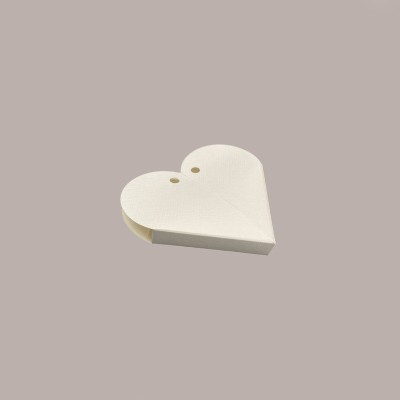 20 Pz Cuore in Scatola Seta Bianco Ideale per contenere Confetti 65x15x85mm [0cbf3f3f]