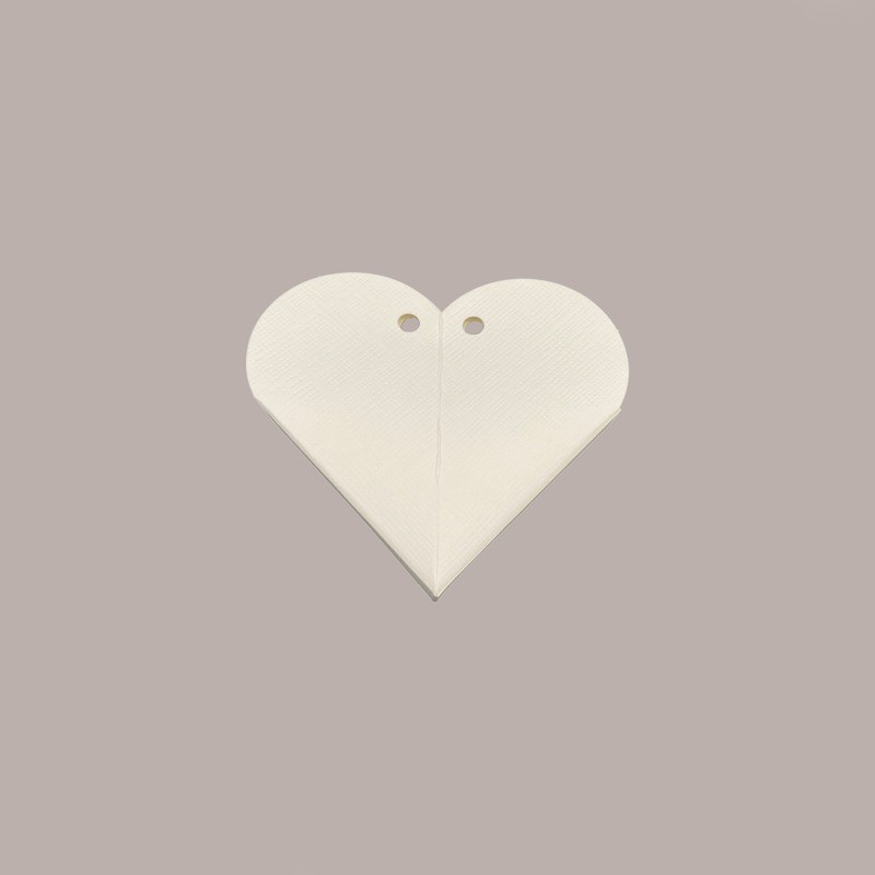 20 Pz Cuore in Scatola Seta Bianco Ideale per contenere Confetti 65x15x85mm [d5997c32]