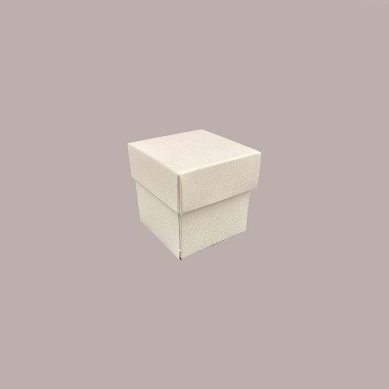 10 Pz Scatola in Carta Seta Bianco con Coperchio Ideale per Piccoli Articoli Regalo 50x50x50mm [afc54037]