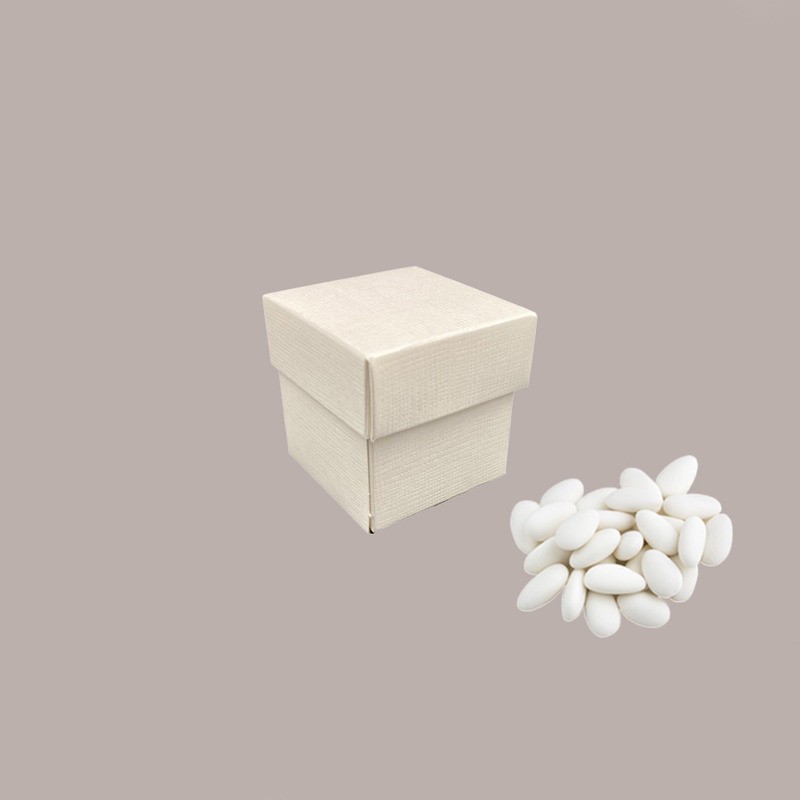 10 Pz Scatola in Carta Seta Bianco con Coperchio Ideale per Piccoli Articoli Regalo 50x50x50mm [c4ae8520]