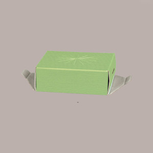 5 Pz Scatola Porta Uovo Cioccolato con Fondo in Carta Verde Golosa con Finestra Trasparente 250x250x370 mm