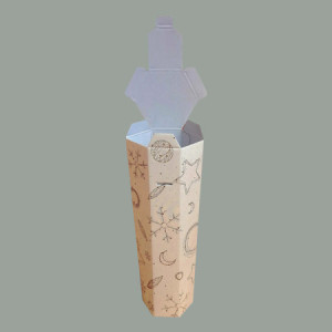 10 Pz Scatola carta porta 1 Bottiglia Vino e Olio 95x95H355mm [627aa521]