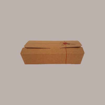 40 Pz Box Contenitore Gigante in Carta Avana per Fast Food 300x165H70mm [20404974]
