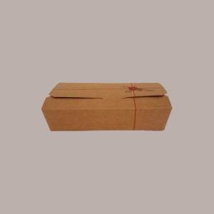 60 Pz Box Contenitore Grande in Carta Avana per Fast Food 195x140H45mm [975d8870]