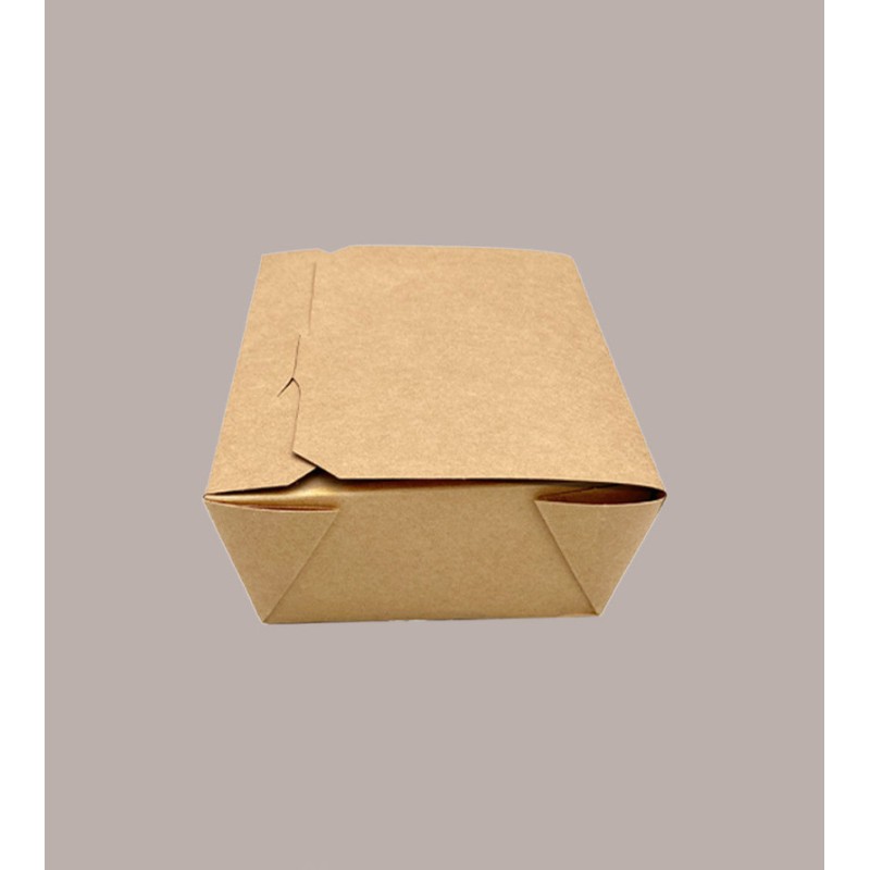 60 Pz Box Contenitore Grande in Carta Avana per Fast Food 195x140H45mm [4a339765]