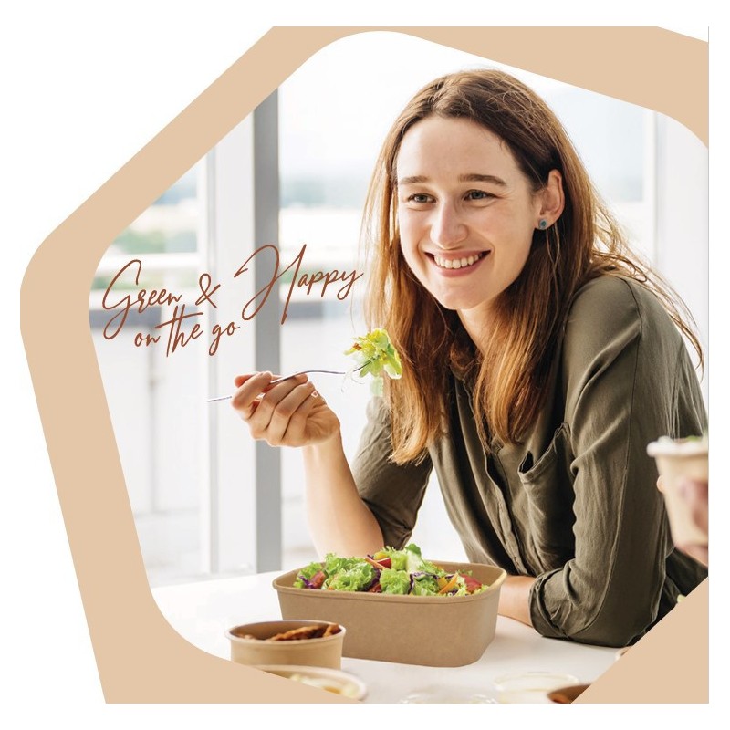 60 Pz Box Contenitore Medio in Carta Avana per Fast Food 130x110H65 [900aa4bf]