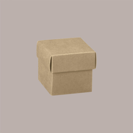10 Pz Scatola in Carta Avana con Coperchio Ideale per Piccoli Articoli Regalo 50x50x50mm [a649a1d3]
