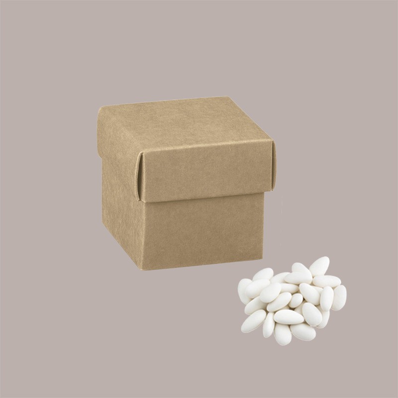 10 Pz Scatola in Carta Avana con Coperchio Ideale per Piccoli Articoli Regalo 50x50x50mm [c87223da]