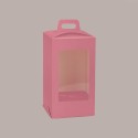 5 Pz Scatola Porta Uovo Cioccolato con Fondo in Carta Fucsia Golosa con Finestra Trasparente 210x210x365 mm [796a7abf]
