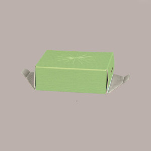 5 Pz Scatola Porta Uovo Cioccolato con Fondo in Carta Verde Golosa con Finestra Trasparente 180x180x290 mm