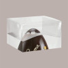 5 pz Scatola Trasparente Porta Uovo Cioccolato Pasqua Fondo Carta Avana Nature 210x210H400mm [2586fd3b]