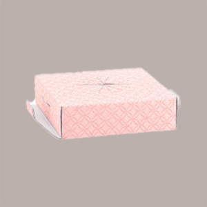 5 pz Scatola Trasparente Porta Uovo Cioccolato Pasqua Fondo Carta Rosa 210x210H300mm