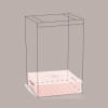 5 pz Scatola Trasparente Porta Uovo Cioccolato Pasqua Fondo Carta Rosa 250x250H300mm [0140a118]