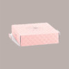 5 pz Scatola Trasparente Porta Uovo Cioccolato Pasqua Fondo Carta Rosa 150x150H250mm [252b320b]