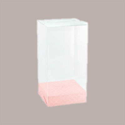 5 pz Scatola Trasparente Porta Uovo Cioccolato Pasqua Fondo Carta Rosa 180x180H250mm [d3f0cfcf]