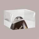 5 pz Scatola Trasparente Porta Uovo Cioccolato Pasqua Fondo Carta Rosa 180x180H250mm [7709da31]