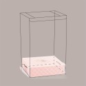 5 pz Scatola Trasparente Porta Uovo Cioccolato Pasqua Fondo Carta Rosa 210x210H400mm [cc11a733]