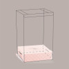 5 pz Scatola Trasparente Porta Uovo Cioccolato Pasqua Fondo Carta Rosa 210x210H400mm [cc11a733]