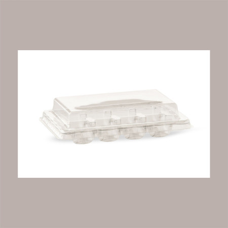 25 Pz Scatola Porta Macaron Fondo e Coperchio Trasparente 8 Pose [93df8238]