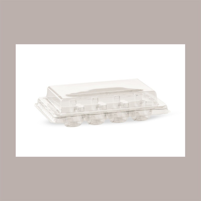 25 Pz Scatola Porta Macaron Fondo e Coperchio Trasparente 8 Pose [93df8238]
