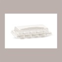 25 Pz Scatola Porta Macaron Fondo e Coperchio Trasparente 8 Pose [93df8238]