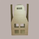 5 Pz Scatola per Confezione Regalo in Carta Avana a Forma di Lanterna 200x200H250mm [fbd341f9]
