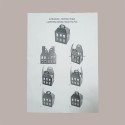 5 Pz Scatola per Confezione Regalo in Carta Avana a Forma di Lanterna 300x225H365mm [9730b209]