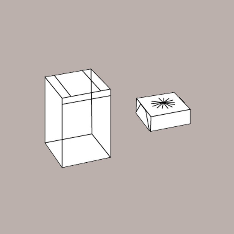 5 pz Scatola Trasparente Porta Uovo Cioccolato Pasqua Fondo Carta Bianco Effetto Pelle 180x180H250mm [925345f5]