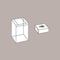 5 pz Scatola Trasparente Porta Uovo Cioccolato Pasqua Fondo Carta Bianco Effetto Pelle 180x180H250mm [925345f5]