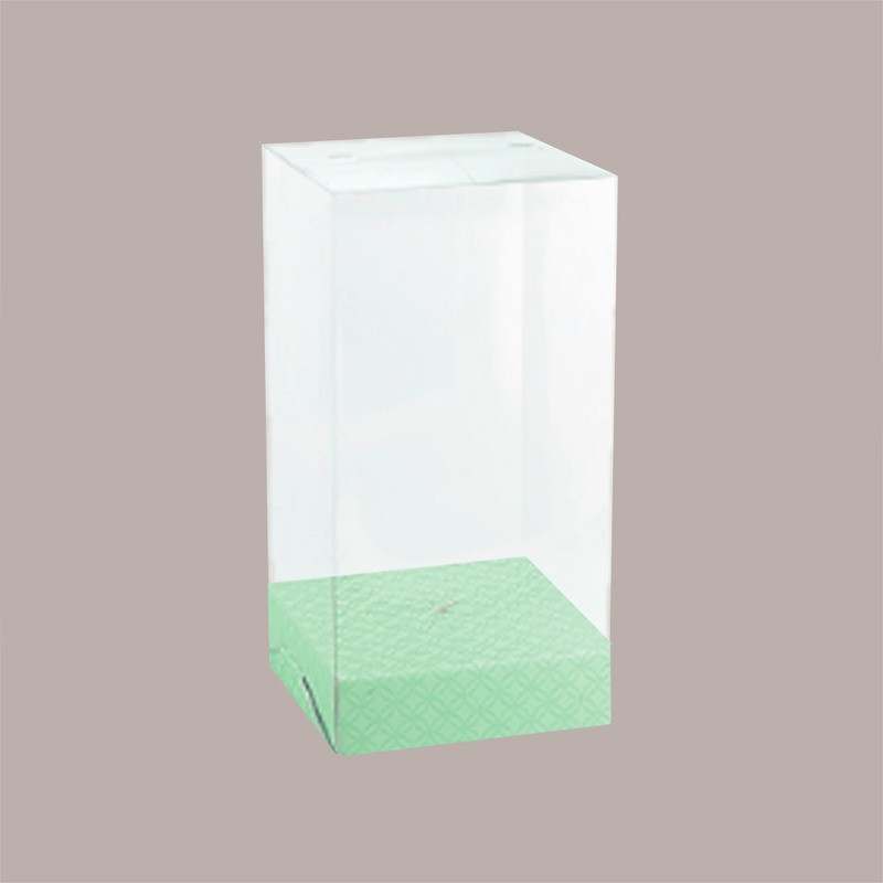 5 pz Scatola Trasparente Porta Uovo Cioccolato Pasqua Fondo Carta Verde 250x250H300mm [a5191ebd]