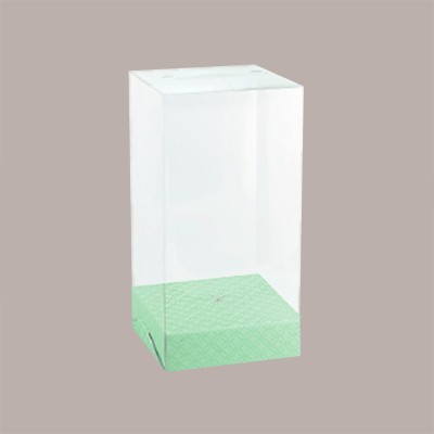 5 pz Scatola Trasparente Porta Uovo Cioccolato Pasqua Fondo Carta Verde 250x250H400mm [c3df3f95]
