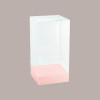 5 pz Scatola Trasparente Porta Uovo Cioccolato Pasqua Fondo Carta Rosa 210x210H400mm [3f8a0da8]
