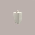 5 Pz Scatola Porta Uovo Cioccolato con Fondo in Carta Pelle Bianco Golosa con Finestra Trasparente 180x180x290 mm [814d757d]
