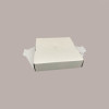 5 Pz Scatola Porta Uovo Cioccolato con Fondo in Carta Pelle Bianco Golosa con Finestra Trasparente 210x210x365 mm [0de85b61]