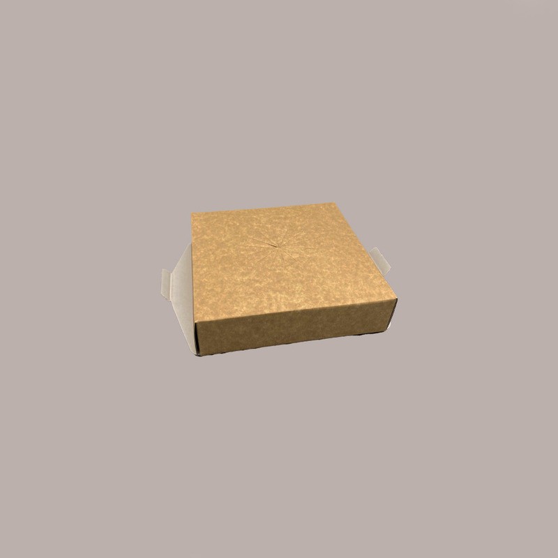 5 Pz Scatola Porta Uovo Cioccolato con Fondo in Carta Nature con Finestra Trasparente 180x180x290 mm [38921bc0]