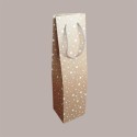 10 Pz Busta Porta 1 Bottiglia Olio Vino Magnum Carta Marrone Grafica Stelle Bianche Galaxy 115x115H380mm [77979a00]