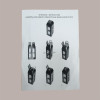 10 Pz Scatola Porta 1 Bottiglia Olio Vino Carta Grafica Seta Nero Forma Lanterna 90x90H350mm [85db610d]