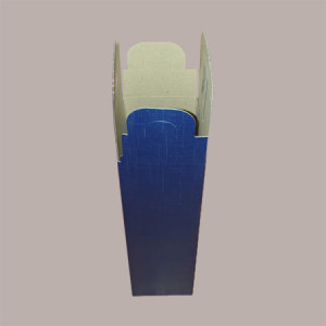 10 Pz Scatola Porta 1 Bottiglia Bordolese in Carta Grafica Juta Blu con Manico 90x90H340mm [b2c00db5]