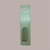 10 Pz Scatola Porta 1 Bottiglia Olio Vino in Carta Linea Verde con Finestra 90x90H385mm [d2ac670e]